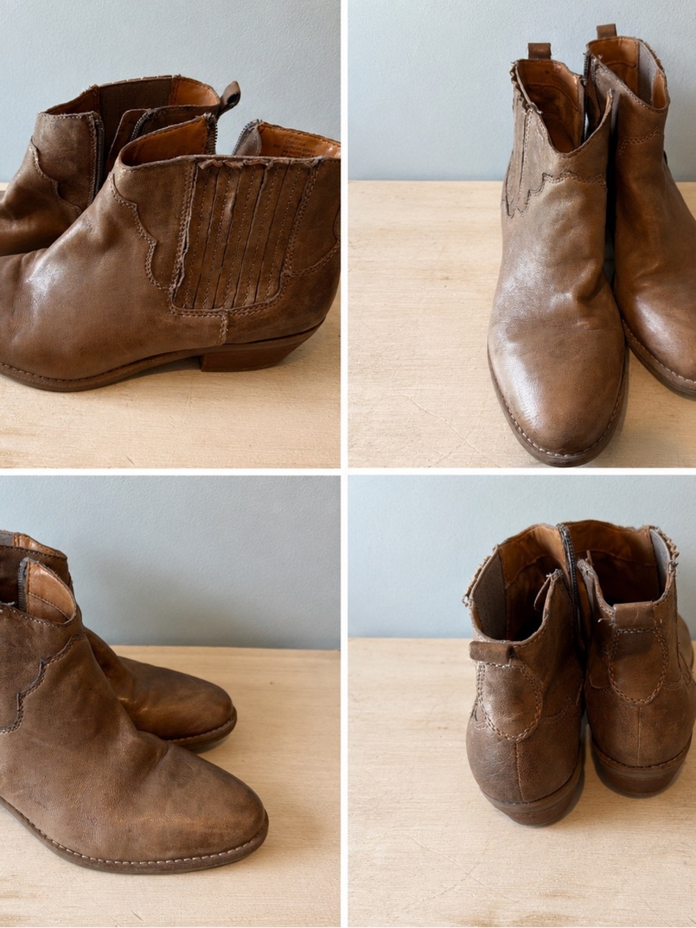 Comfortiva Brown Leather Ankle Boots
